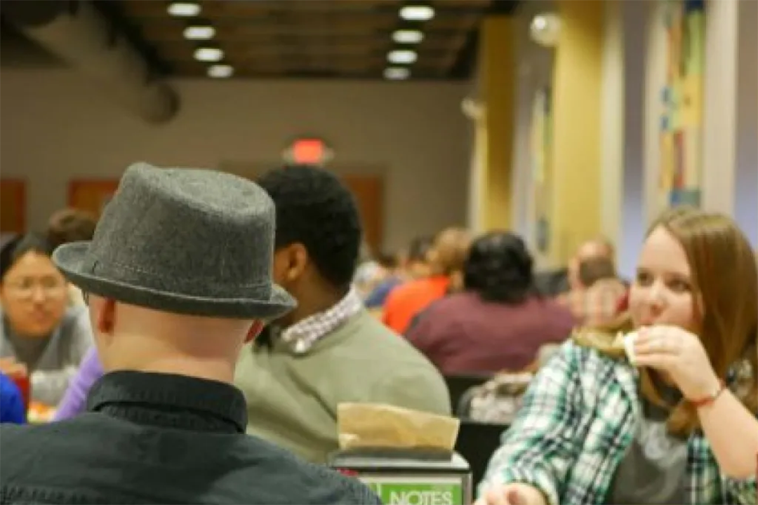 Dining hall in Pelfrey Hall