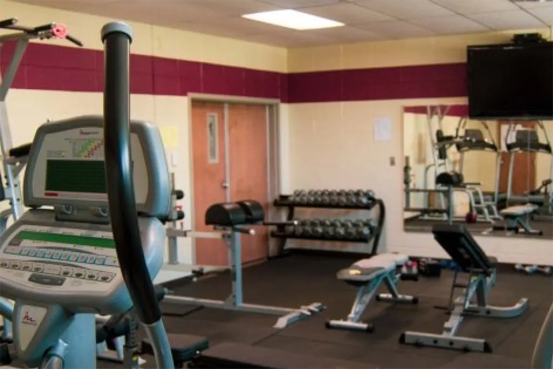 Strength and fitness room in Pelfrey Hall